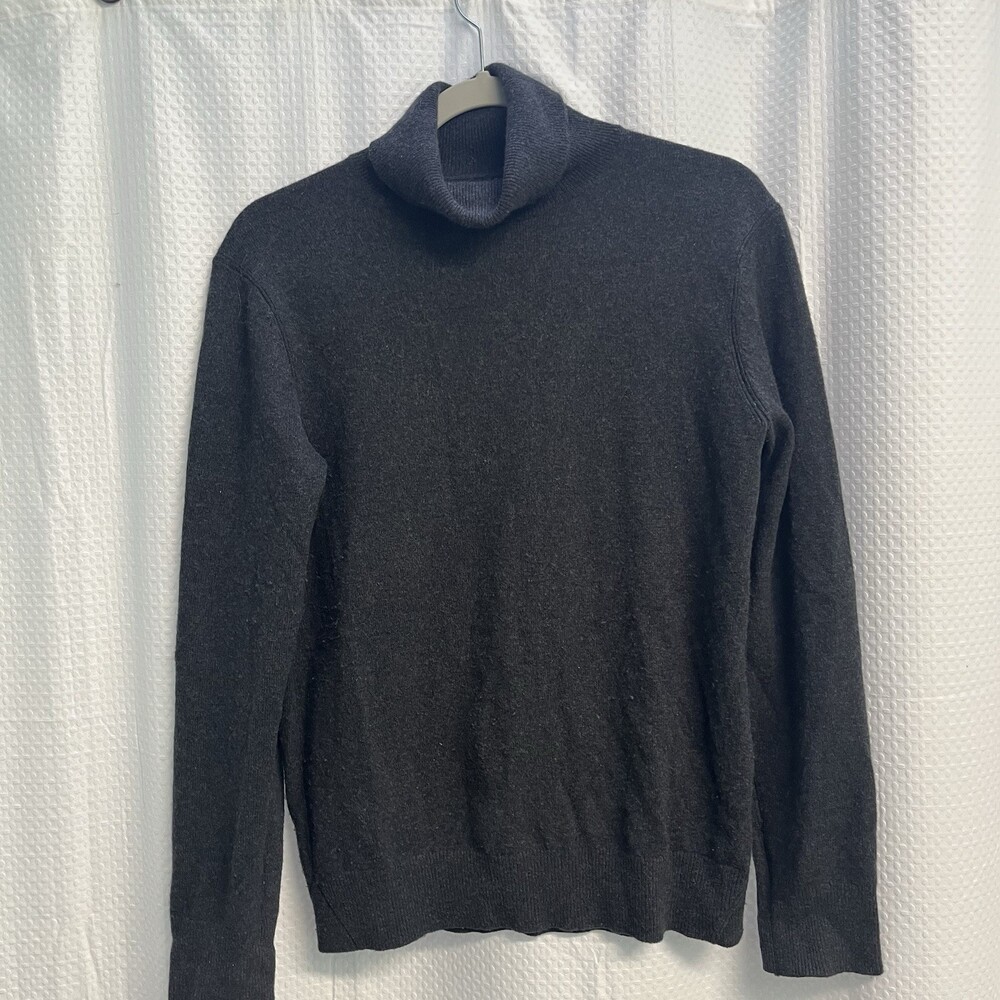 Club Monaco Women’s 100% Cashmere Charcoal Grey Turtleneck Sweater Classic‎ XS